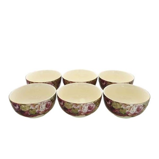 Jual Mangkuk Keramik  CAPODIMONTE Burgundy Rose RLS17282 