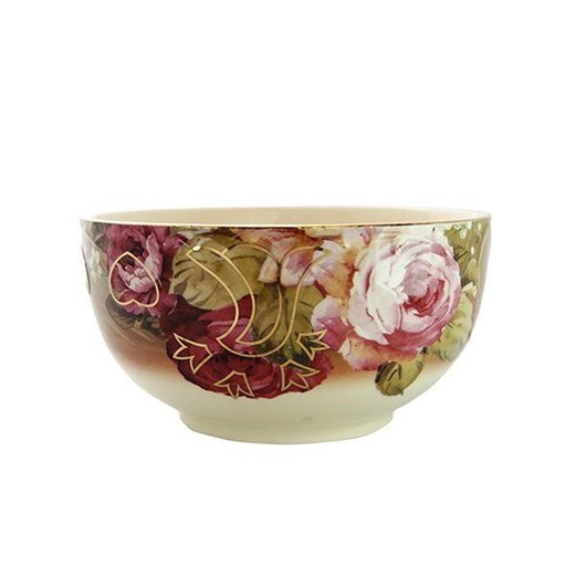 Jual Mangkuk  Keramik  CAPODIMONTE Burgundy Rose RLS17282 
