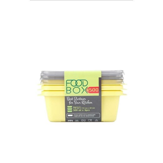 Jual Kotak Makan VICTORY Grey Yellow 500ml
