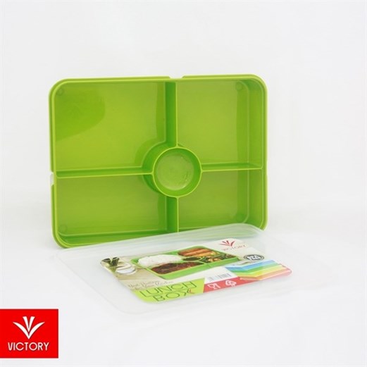 Kotak Makan Catering VICTORY Lunch Box 5 Sekat - Green