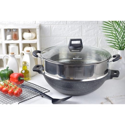 Wajan Wok With Steamer 36cm CONTINENTAL CWI 236