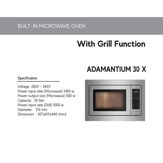 Jual Built In Microwave Oven CATRISTO ADAMANTIUM 30 X
