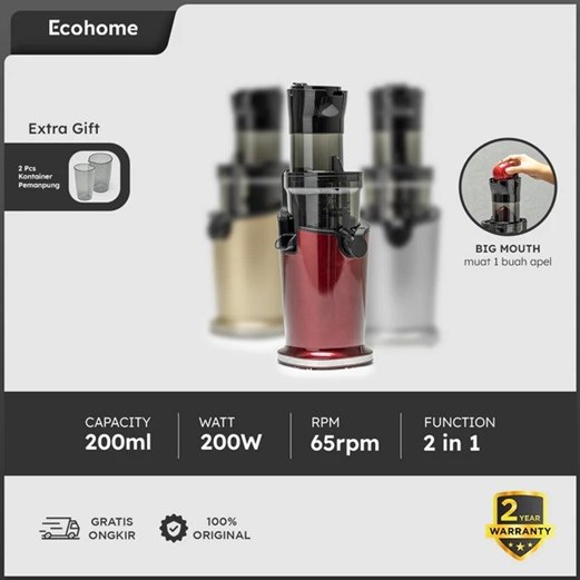 Slow Juicer ECOHOME ESJ 999