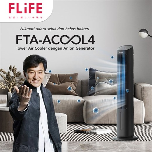 FLiFE Tower Fan Air Cooler - Kapasitas 4 Liter - Model FTA-ACOOL4