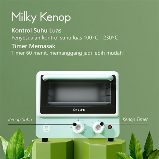 FLIFE Mini Milky Oven 10 Liter - With Pemanas Stainless - OV-10H