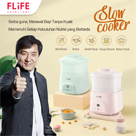 Jual FLIFE Slow Cooker 1L - FC-30NC01 - Multifungsi Baby Food - Mpasi 