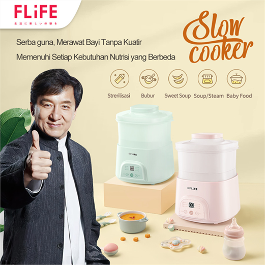 FLIFE Slow Cooker 1L - FC-30NC01 - Multifungsi Baby Food - Mpasi 