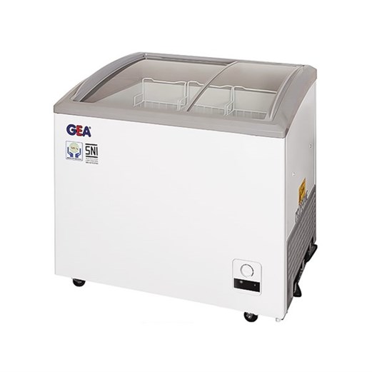 Jual Peti Pendingin Sliding Curve Glass Freezer GEA SD-213