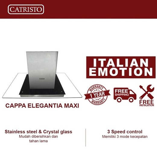 Jual Catristo - Chimney hood Cappa Elegantia Maxi - penghisap masak