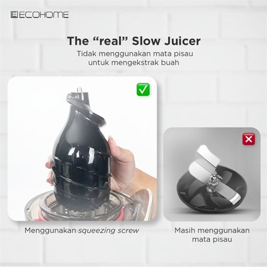 ECOHOME Slow Juicer Big Mouth ESJ-999BM