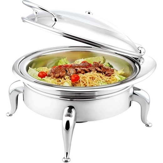 Pemanas Makanan Chafing Dish 6,8 L & Curve Legs  Round SUNNEX Genoa W36300