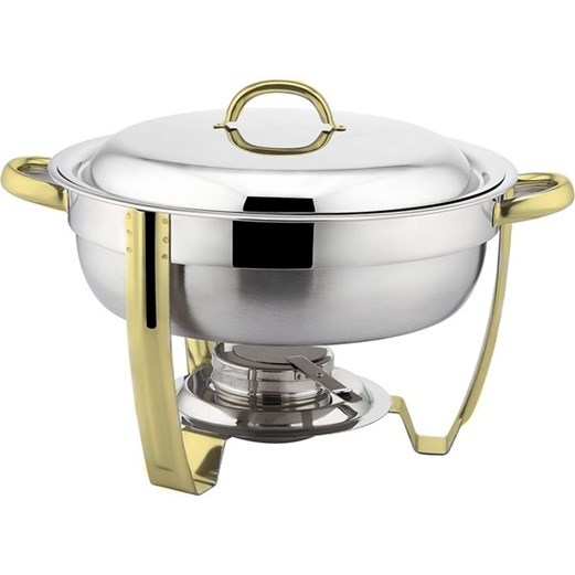 Jual Pemanas Makanan Chafing Dish 5 L Round Titanium Plated Handle SUNNEX Regal X21581UQ