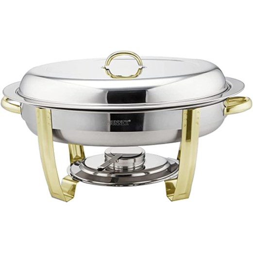 Jual Pemanas Makanan Chafing Dish 5,5 L Oval Titanium Plated Handle SUNNEX Regal X21761UQ