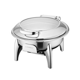 Jual Pemanas Makanan Chafing Dish 6,8 L Round SUNNEX Sandwichbutton W16-3602S