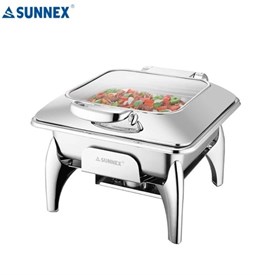 Jual Pemanas Makanan Chafing Dish 5,5 L Square SUNNEX Sandwichbutton W16-2302S