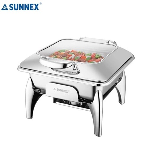 Pemanas Makanan Chafing Dish 5,5 L Square SUNNEX Sandwichbutton W16-2302S